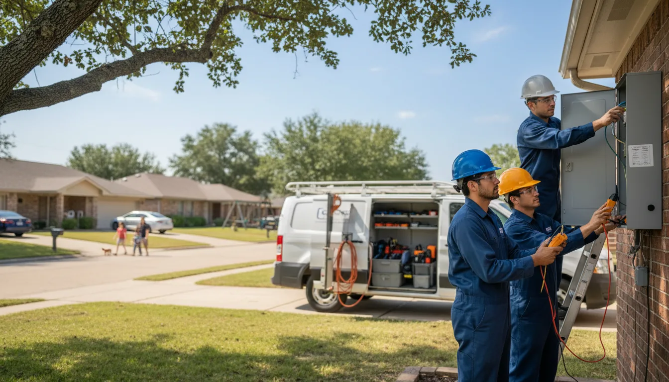 Certified electrician providing emergency electrical services in Calvert, TX